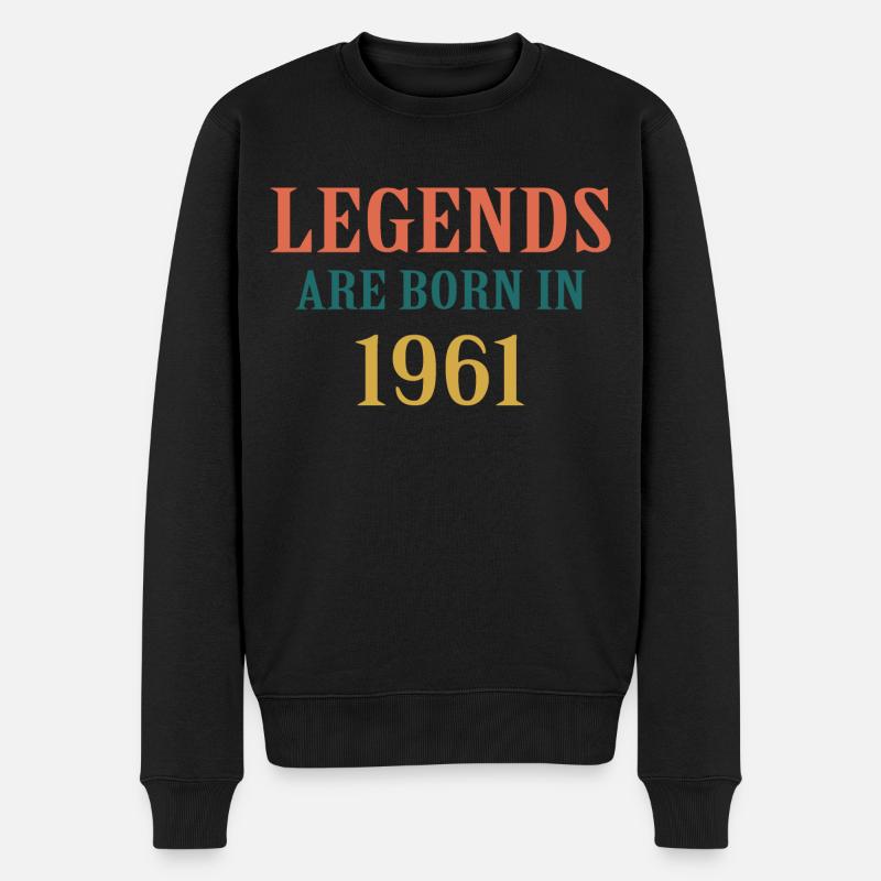 Legenden 1961 - Männer Premium Bio Pullover - Schwarz