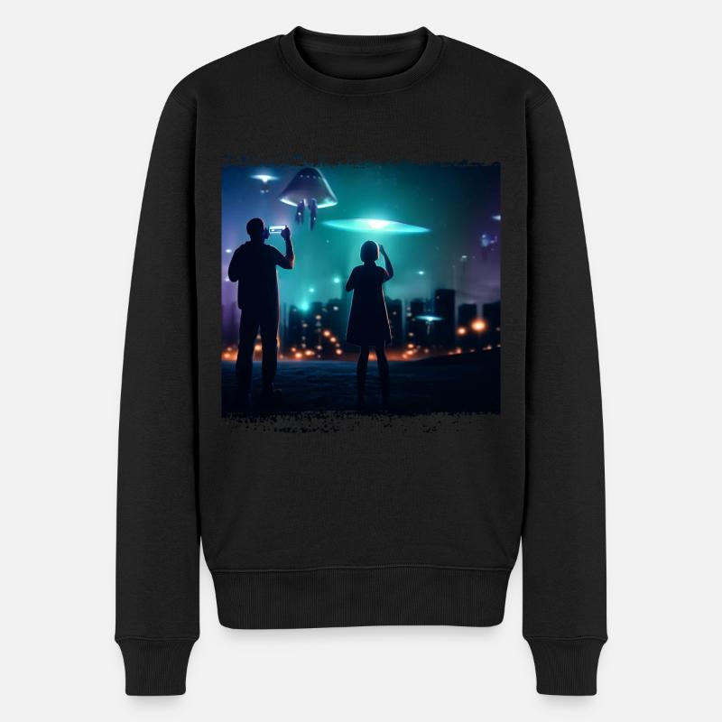 Observation d’OVNI - Pull Premium bio Homme - noir