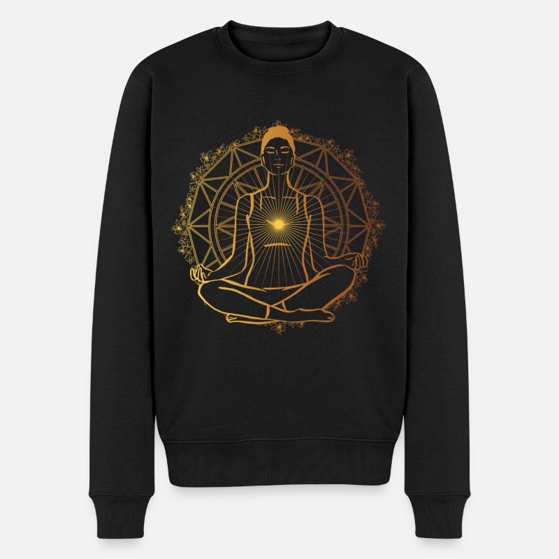 Yoga méditation méditation bouddhisme spirituel - Pull Premium bio Homme - noir