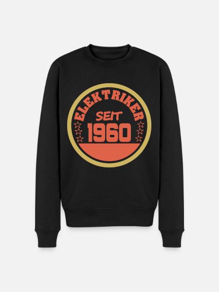 60er - Männer Premium Bio Pullover - Schwarz