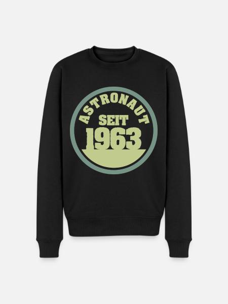 geboren 1963 - Männer Premium Bio Pullover - Schwarz