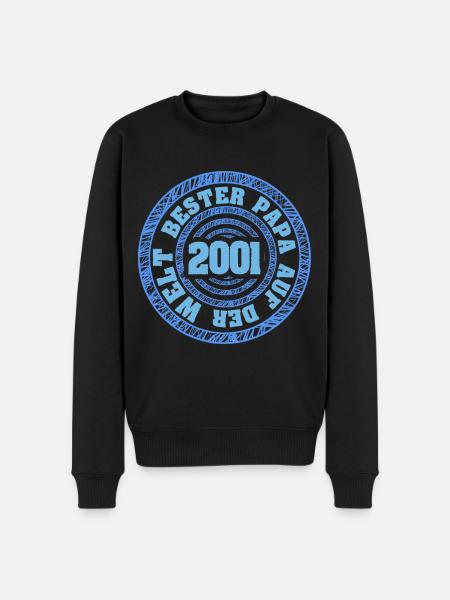 2001 - Männer Premium Bio Pullover - Schwarz