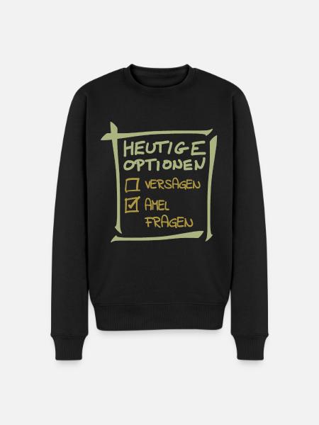 Optionen Amel - Männer Premium Bio Pullover - Schwarz