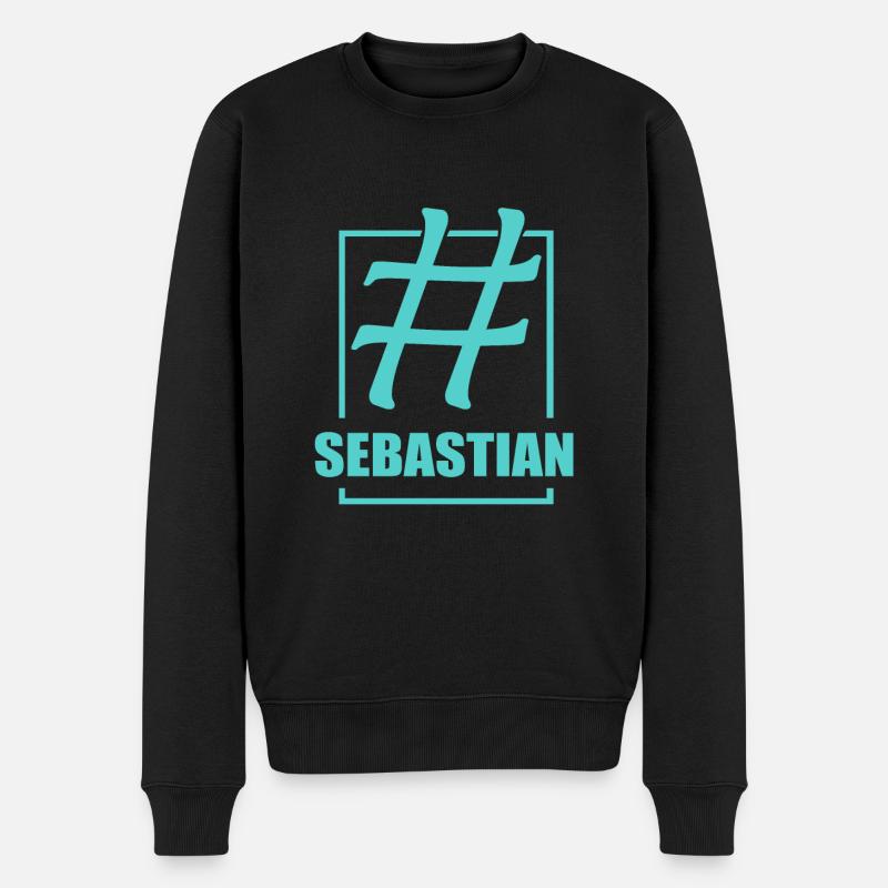 Media Sebastian - Männer Premium Bio Pullover - Schwarz