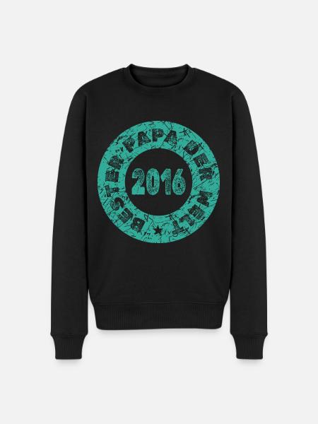 Jahr 2016 - Männer Premium Bio Pullover - Schwarz