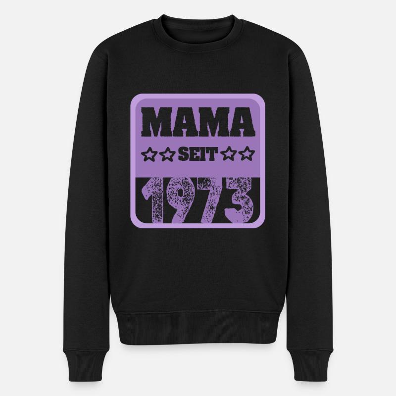 Jahr 1973 - Männer Premium Bio Pullover - Schwarz