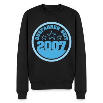 2007 - Männer Premium Bio Pullover - Schwarz - Vorne - Nico (187cm)