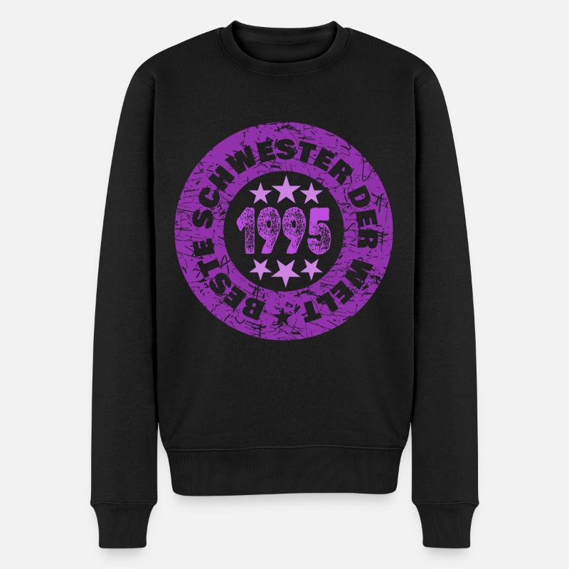 Witzig 1995 - Männer Premium Bio Pullover - Schwarz