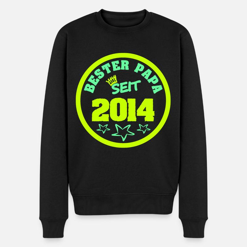 Jahr 2014 - Männer Premium Bio Pullover - Schwarz