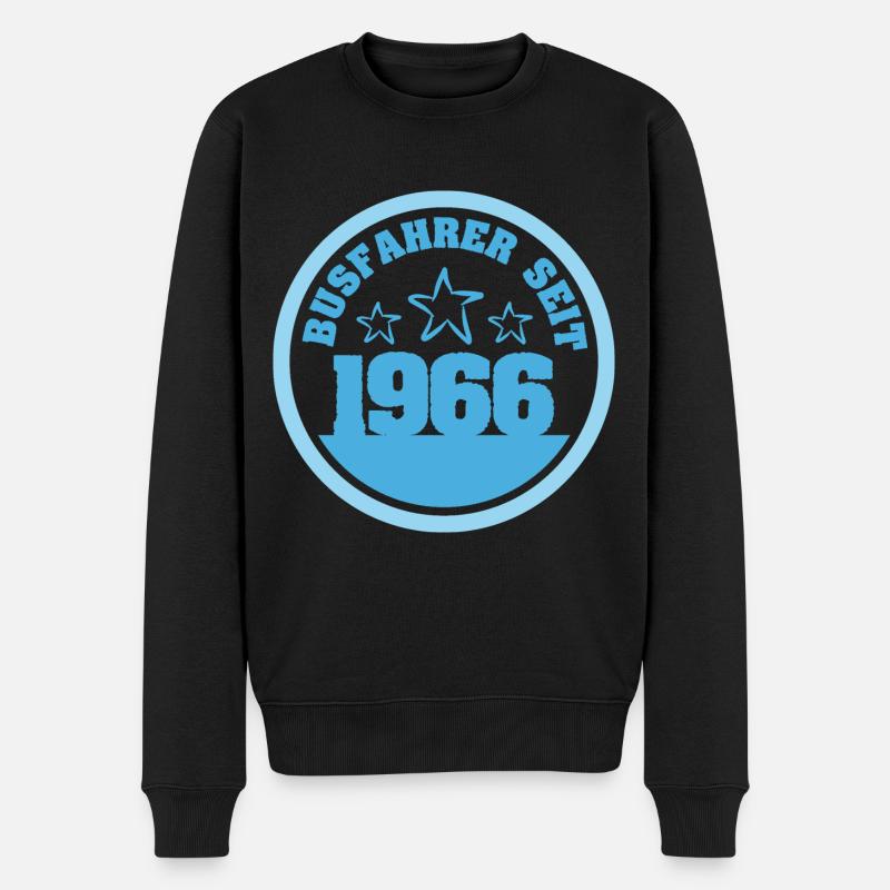 Bus 1966 - Männer Premium Bio Pullover - Schwarz