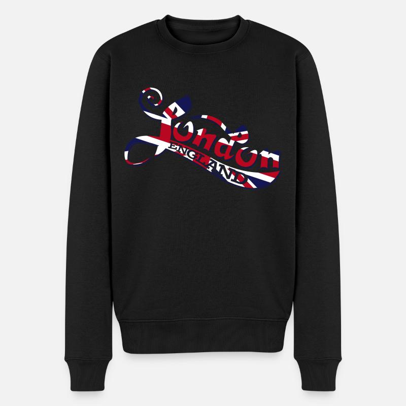 London England - Männer Premium Bio Pullover - Schwarz