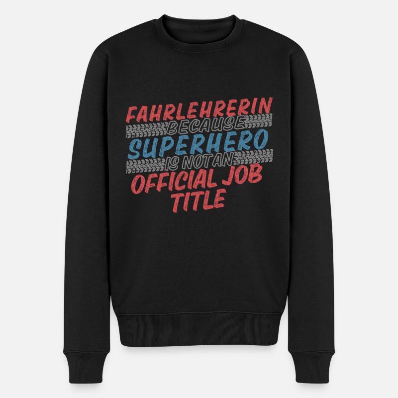 Instructeur de conduite Superhero Auto-école - Pull Premium bio Homme - noir