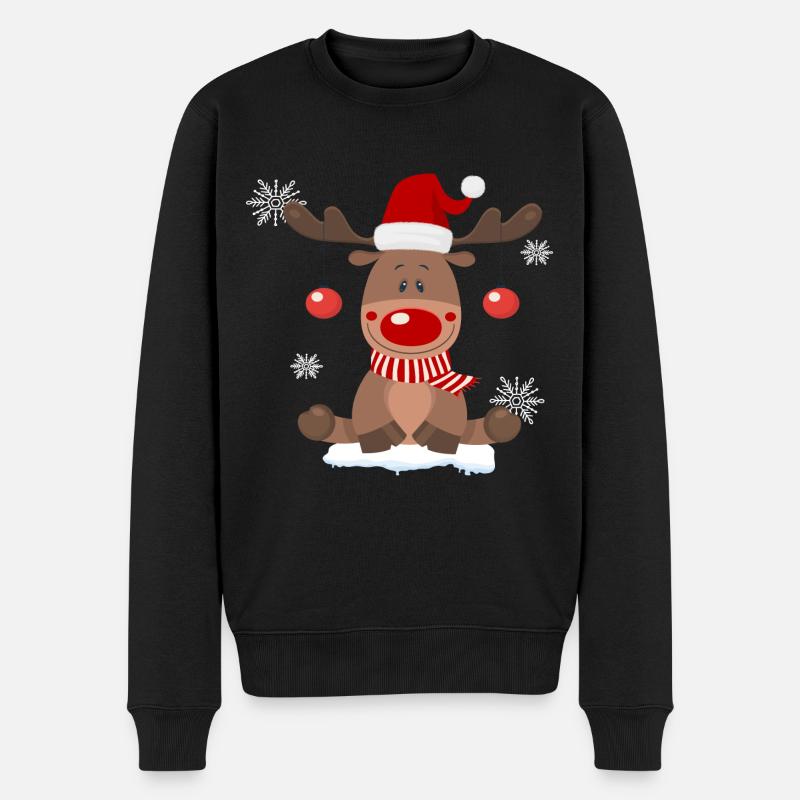 Rennes Noël Noël Noël - Pull Premium bio Homme - noir