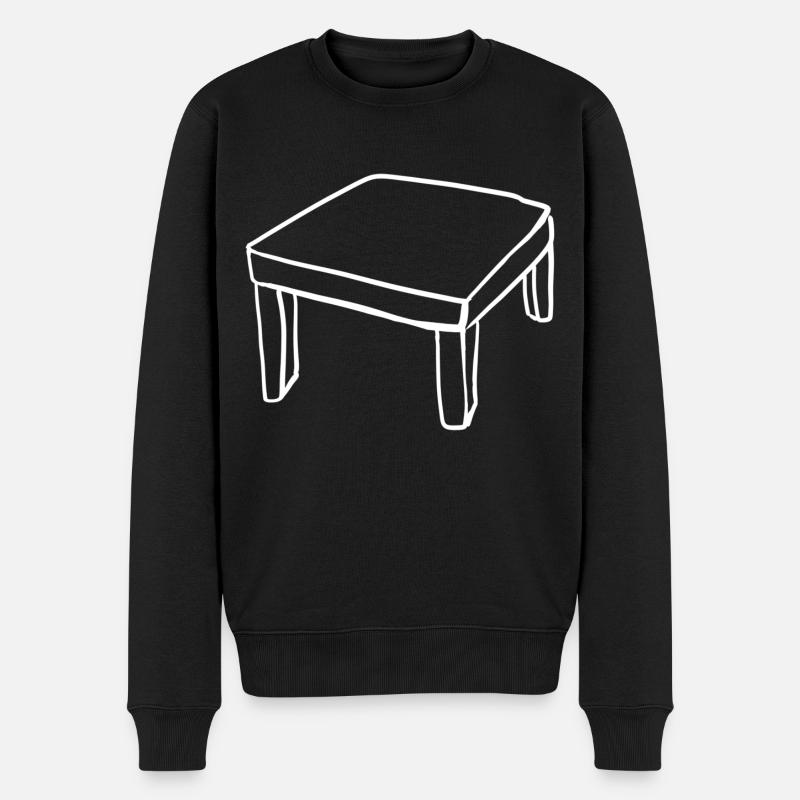 Tisch Möbel Cartoon symbol - Männer Premium Bio Pullover - Schwarz