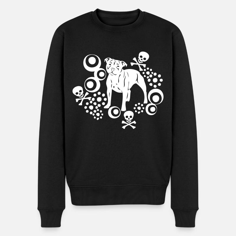 stafford - www.dog-power.nl - Männer Premium Bio Pullover - Schwarz