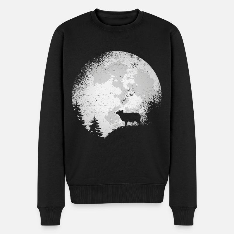 Schaf Vollmond Schafe Schafzüchter Schafhirte - Männer Premium Bio Pullover - Schwarz