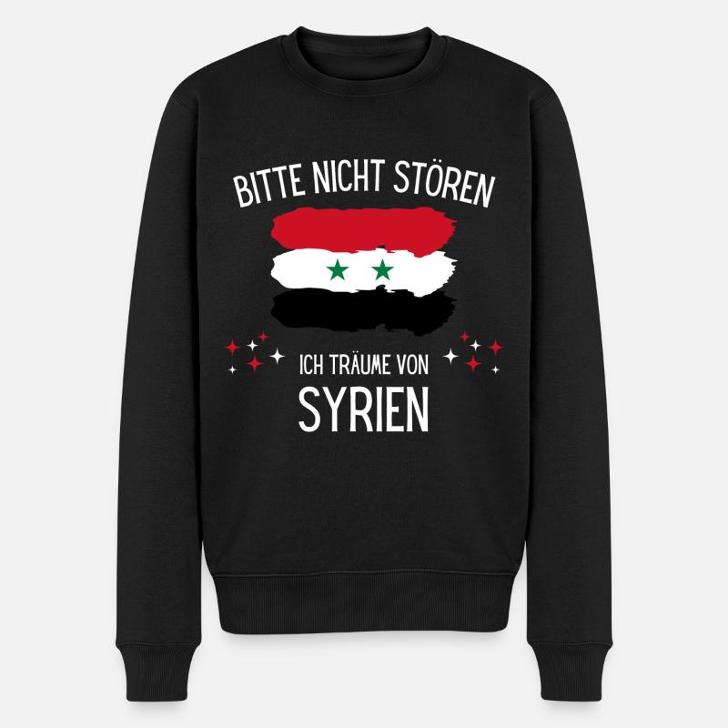 Bitte Nicht Stören Ich Träume Von Syrien - Männer Premium Bio Pullover - Schwarz