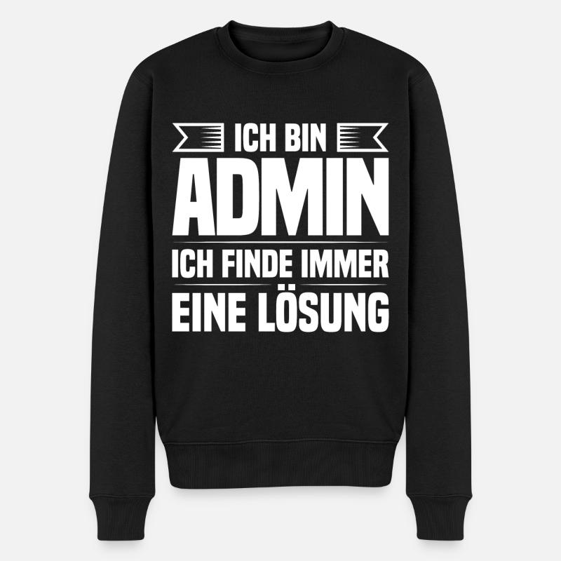 Administrator IT-ler Support Lösung Sysadmin Admin - Männer Premium Bio Pullover - Schwarz