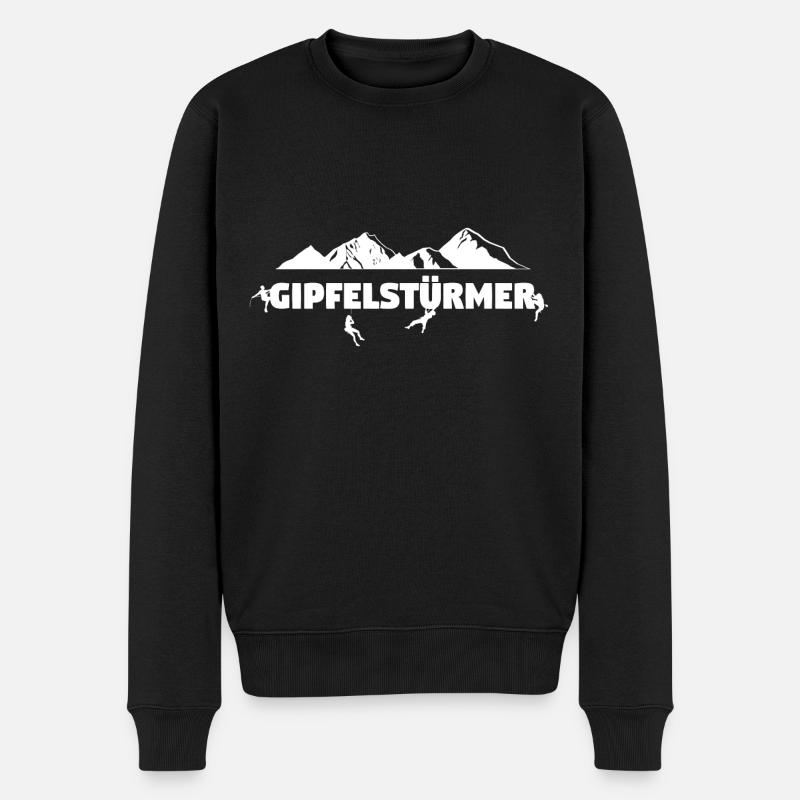 bergsteigen - Männer Premium Bio Pullover - Schwarz