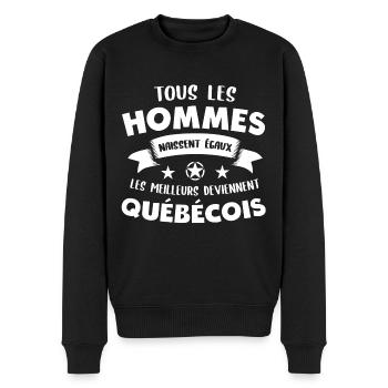Québécois cadeau drôle Québec - Pull Premium bio Homme - noir - Devant - Nico (187cm)