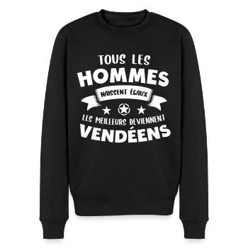 Vendéen cadeau drôle homme région Vendée - Pull Premium bio Homme - noir - Devant - Nico (187cm)