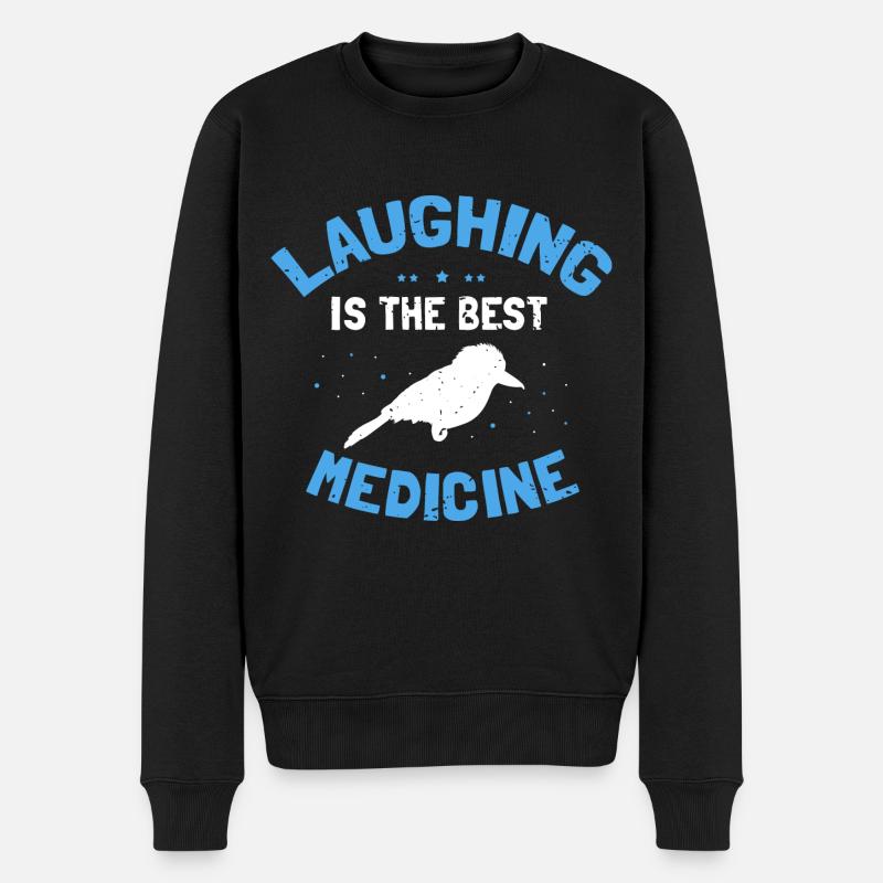 Kookaburra Design et Laughing Bird - Pull Premium bio Homme - noir