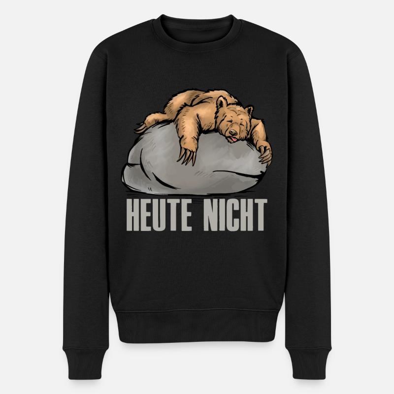 Bären Office Heute Nicht Kollege Motivation Bär - Männer Premium Bio Pullover - Schwarz