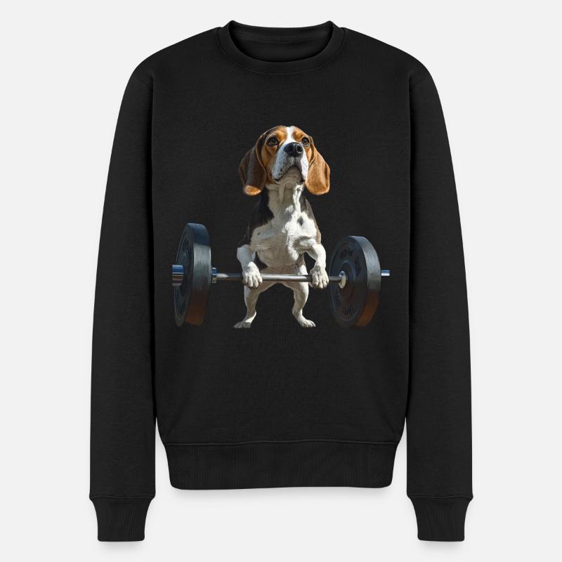 Beagle - Männer Premium Bio Pullover - Schwarz