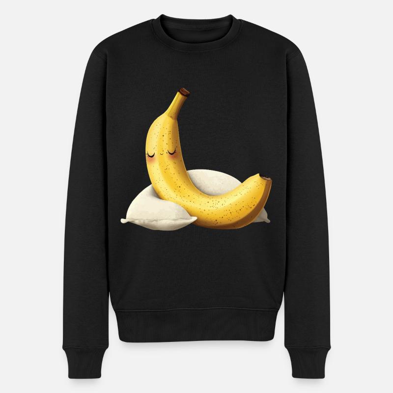 Banane - Männer Premium Bio Pullover - Schwarz