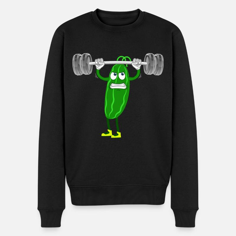 Courgettes végétaliennes de musculation végétalienne - Pull Premium bio Homme - noir