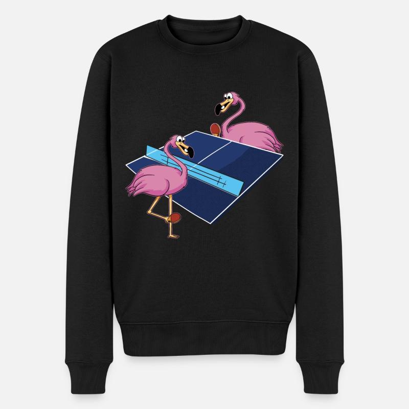 Tischtennis Outfit Damen Katze - Männer Premium Bio Pullover - Schwarz
