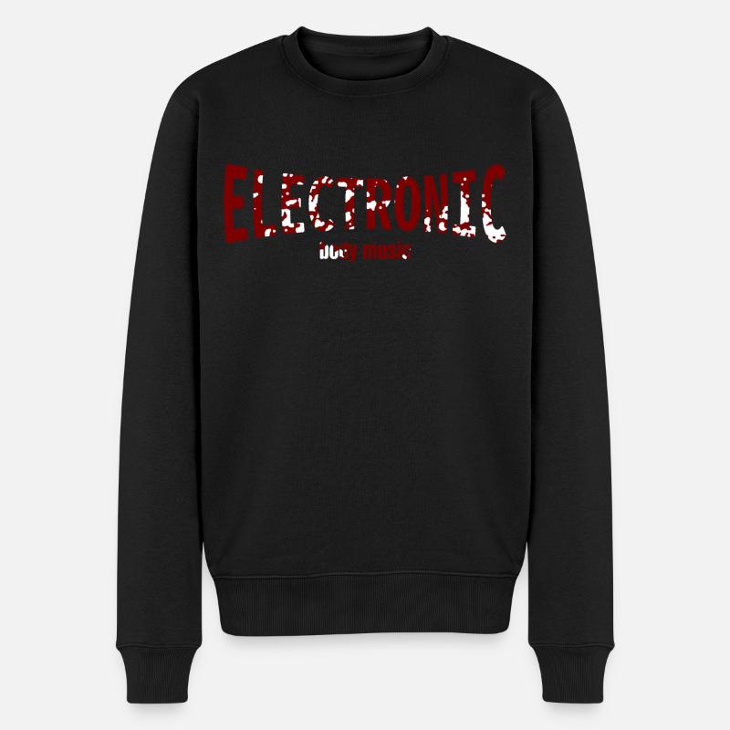 EBM - electronic body music - Logo - Männer Premium Bio Pullover - Schwarz
