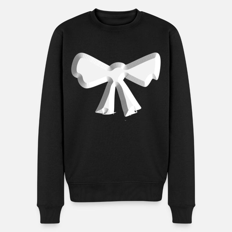 loop symbol fly silver - Men's Premium Organic Jumper - black