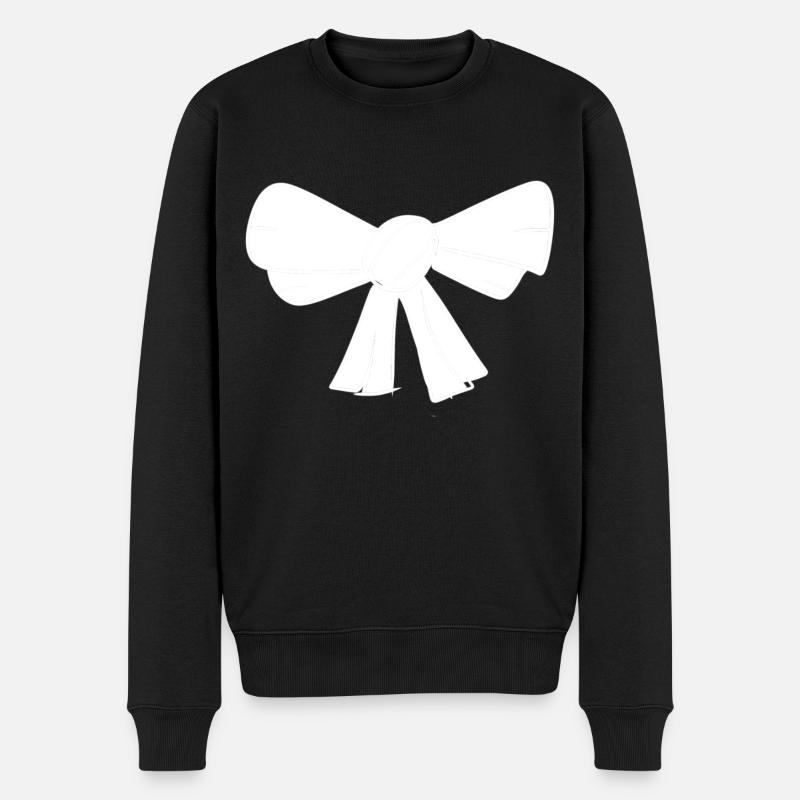 schleife symbol fliege - Männer Premium Bio Pullover - Schwarz