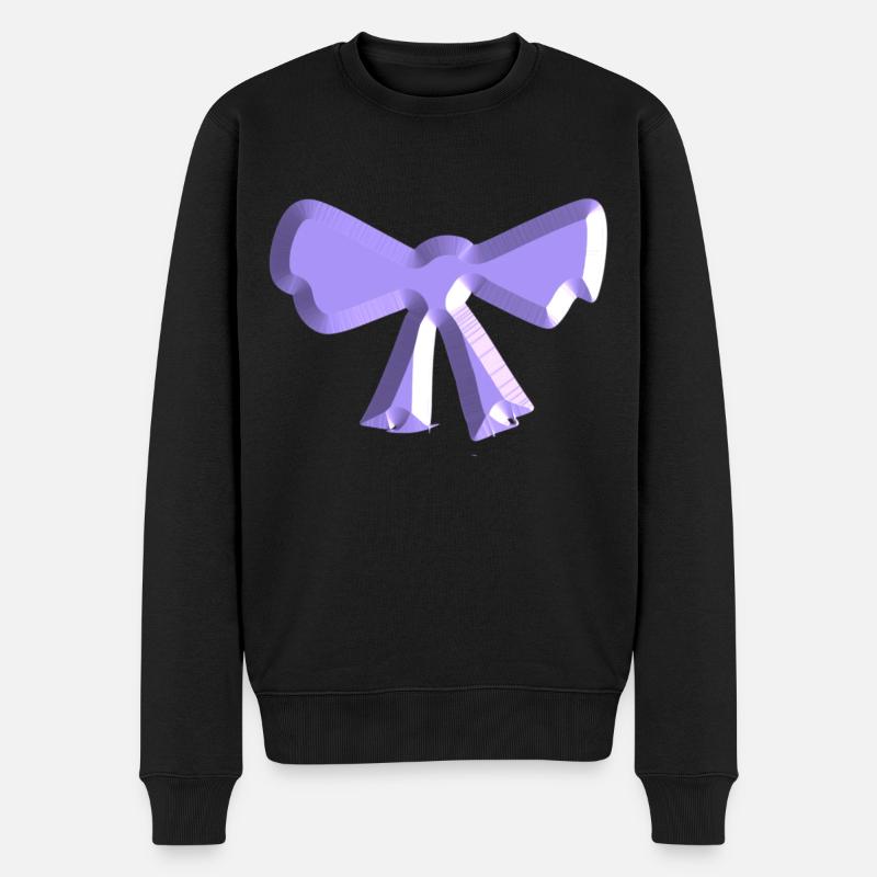 loop symbol fly purple - Men's Premium Organic Jumper - black