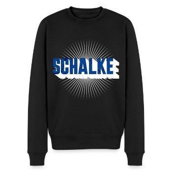 Schalke - Männer Premium Bio Pullover - Schwarz - Vorne - Nico (187cm)
