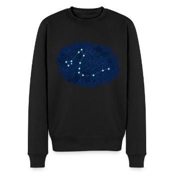 Draco Konstellation - Männer Premium Bio Pullover - Schwarz - Vorne - Nico (187cm)