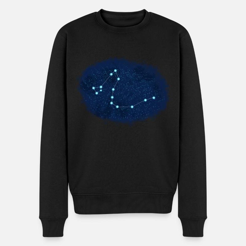 Draco Konstellation - Männer Premium Bio Pullover - Schwarz