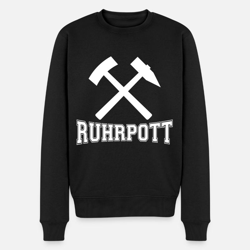 Ruhrpott - Männer Premium Bio Pullover - Schwarz