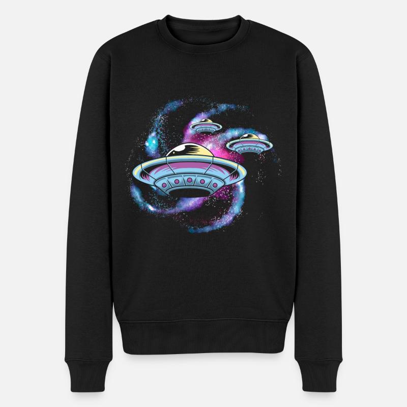 Univers Galaxie OVNI Espace - Pull Premium bio Homme - noir