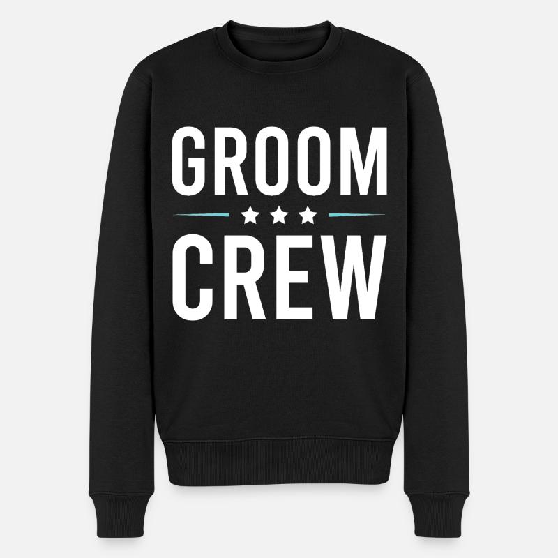 Groom Crew - Männer Premium Bio Pullover - Schwarz