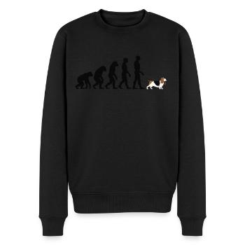 Basset - Männer Premium Bio Pullover - Schwarz - Vorne - Nico (187cm)