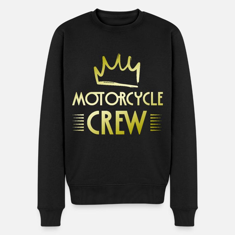 Motorcycle Crew - Männer Premium Bio Pullover - Schwarz