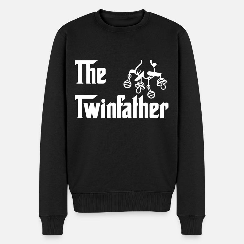 Les Jumeaux Jumeaux Papa Papa - Pull Premium bio Homme - noir