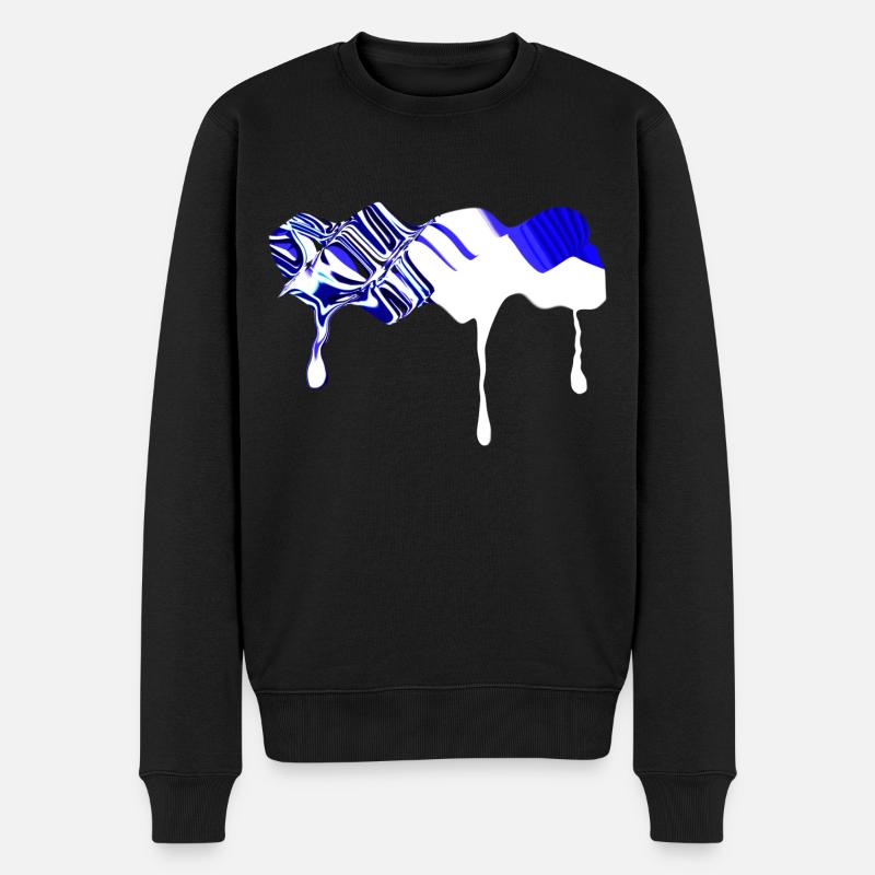 linie symbol - Männer Premium Bio Pullover - Schwarz