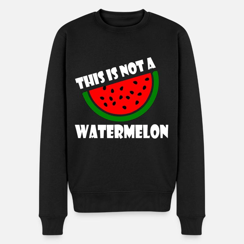 THIS IS NOT A WATERMELON - Männer Premium Bio Pullover - Schwarz