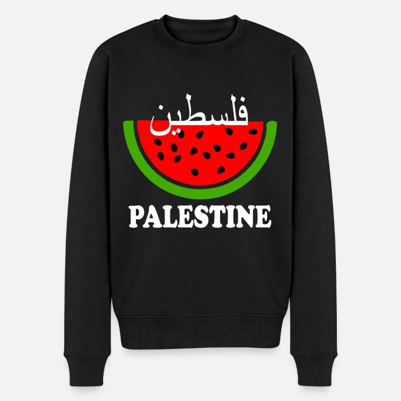 Pastèque de Palestine فلسطين - Pull Premium bio Homme - noir
