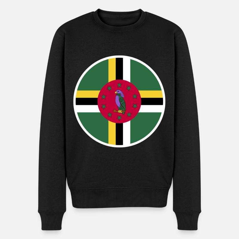 Drapeau dominicain de la Dominique - Pull Premium bio Homme - noir