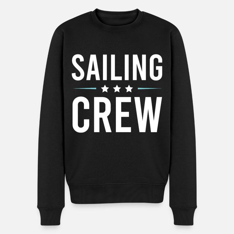 Sailing Crew - Men's Premium Organic Jumper - black