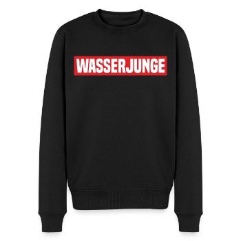 Wasserjunge Lustiger Kreisliga Fußball Spruch - Männer Premium Bio Pullover - Schwarz - Vorne - Nico (187cm)